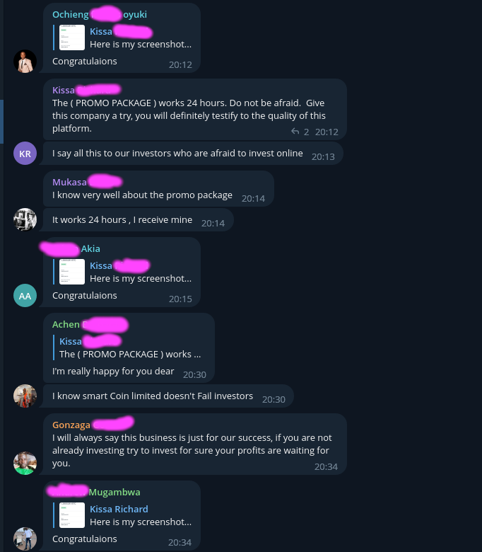 names of the scam victims